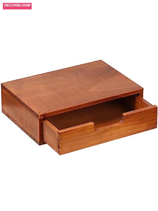 Other - Wooden Desktop Drawer Organizer Stackable Monitor Riser Storage Unit